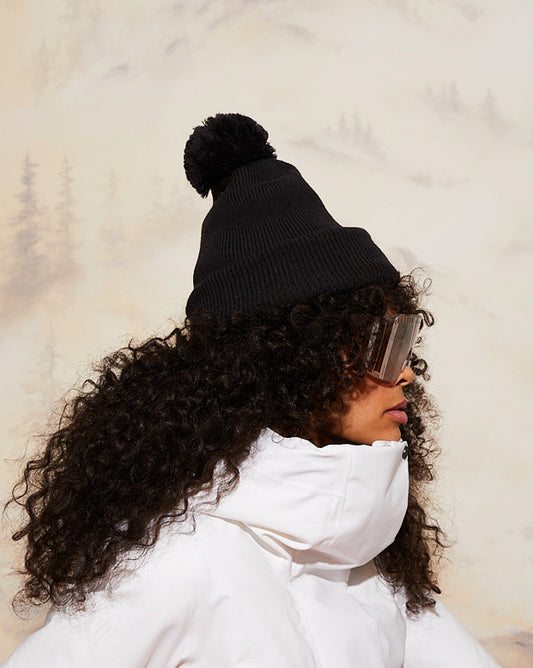 Pom Pom Tuque - Faded Black